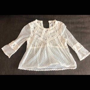 Free people lace white blouse